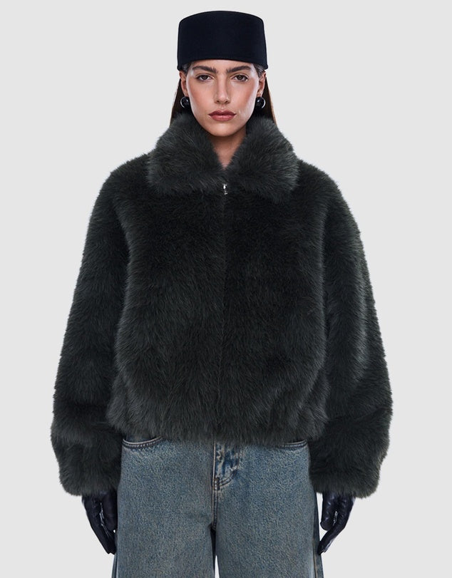 Daphne Faux Fur Bomber Ena Pelly