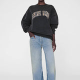 Miles Sweatshirt in Washed black and Leopard