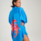 Long Sleeve Oversized Shirt in Blue