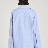 Cuff Shirt in Blue Stripe