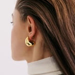 Thick Droplet Earring in Gold Anna Rossi