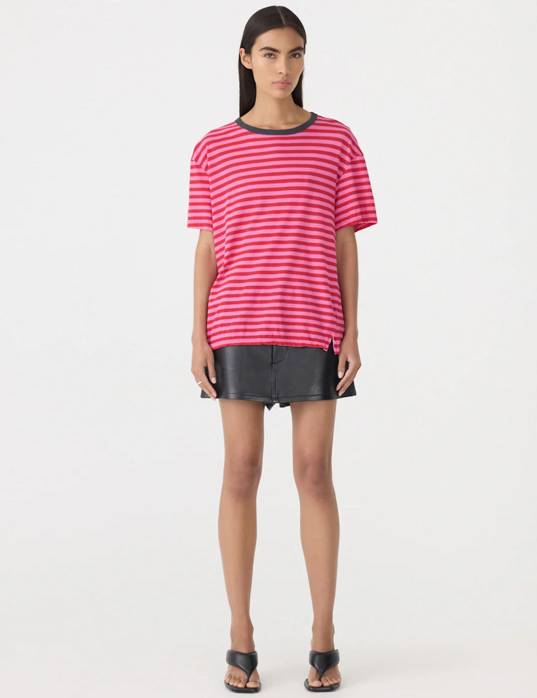 Stripe Boyfriend T-Shirt BASSIKE