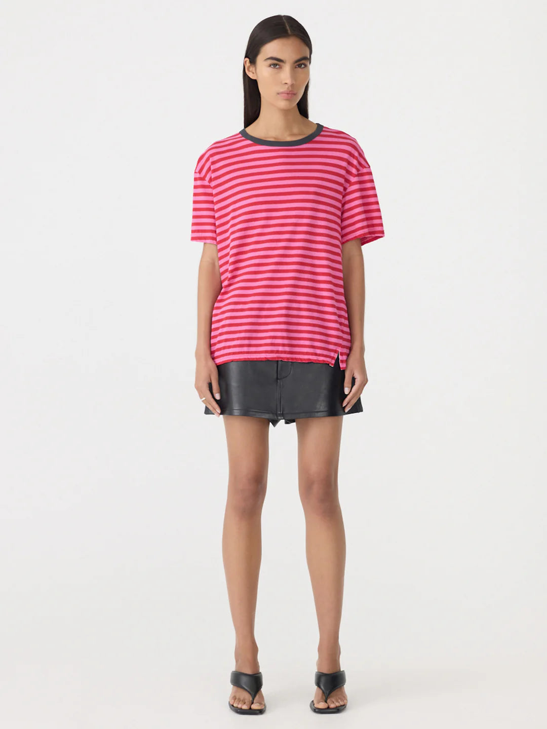 Stripe Boyfriend T-Shirt BASSIKE