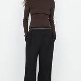 Siera Long Sleeve in Dark Chocolate