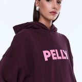 Cassie Oversized Hoodie in Deep Cherry