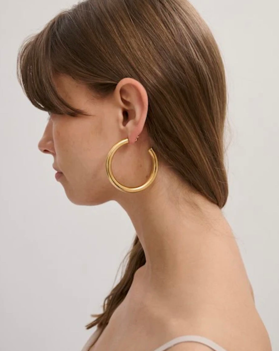 Big Hoop Earrings in Gold