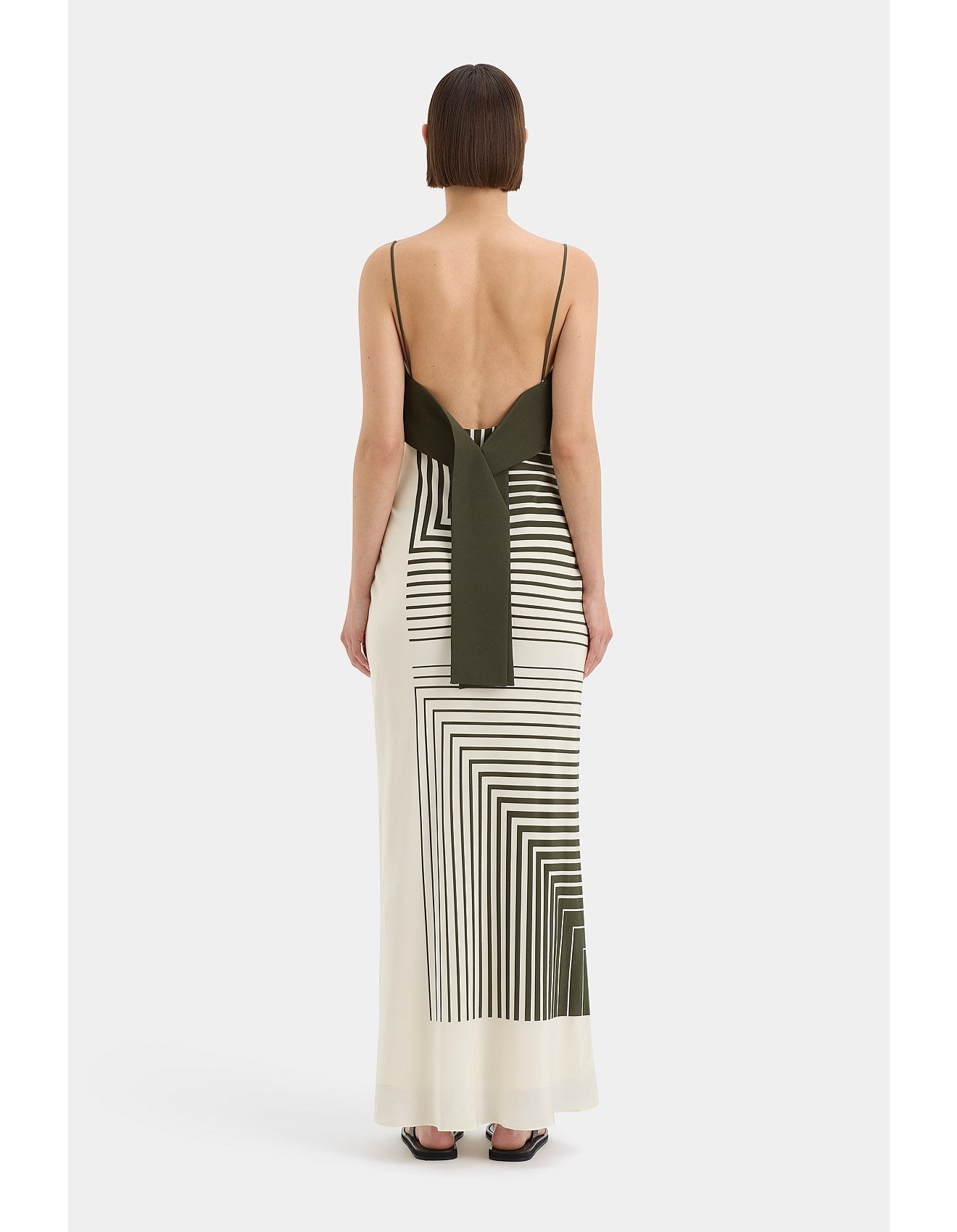 Leilana Slip Dress in Garden Stripe