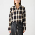 Drawstring Check Shirt BASSIKE