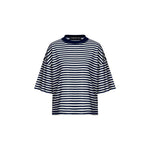 Bloom Short Sleeve Stripe in Navy and White Lioness