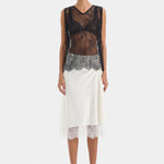 Ingrid Lace Midi Skirt in Ivory Sir.