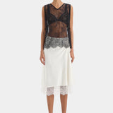 Ingrid Lace Midi Skirt in Ivory Sir.