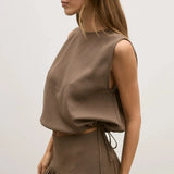 Delphine Top in Chocolate