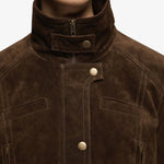 Hunter Suede Jacket in Dark Chocolate Bec and Bridge