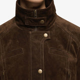 Hunter Suede Jacket in Dark Chocolate Bec and Bridge