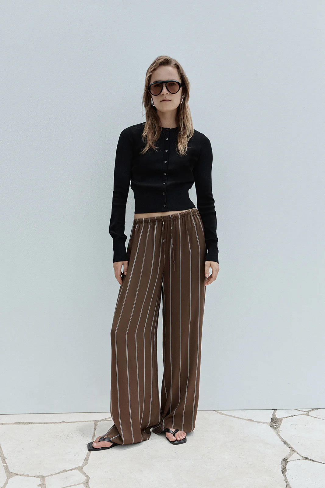 Petra Pant in Tan Stripe Elka Collective