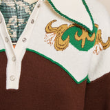 Lasso Knit Polo in Chocolate