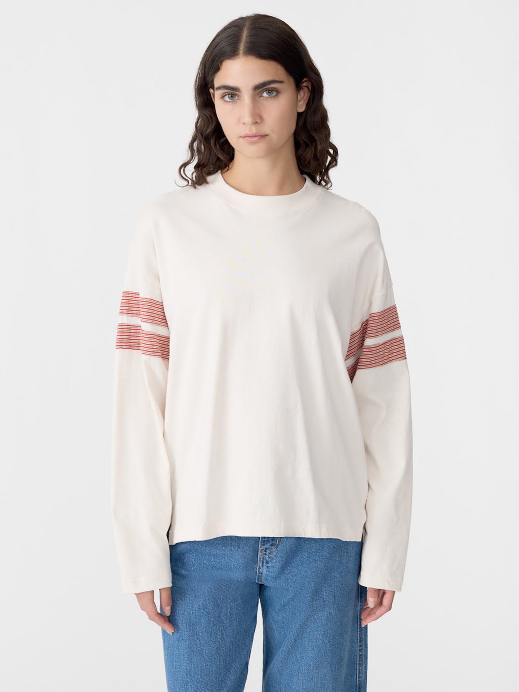 Boxy Rib Insert L/S T-Shirt BASSIKE