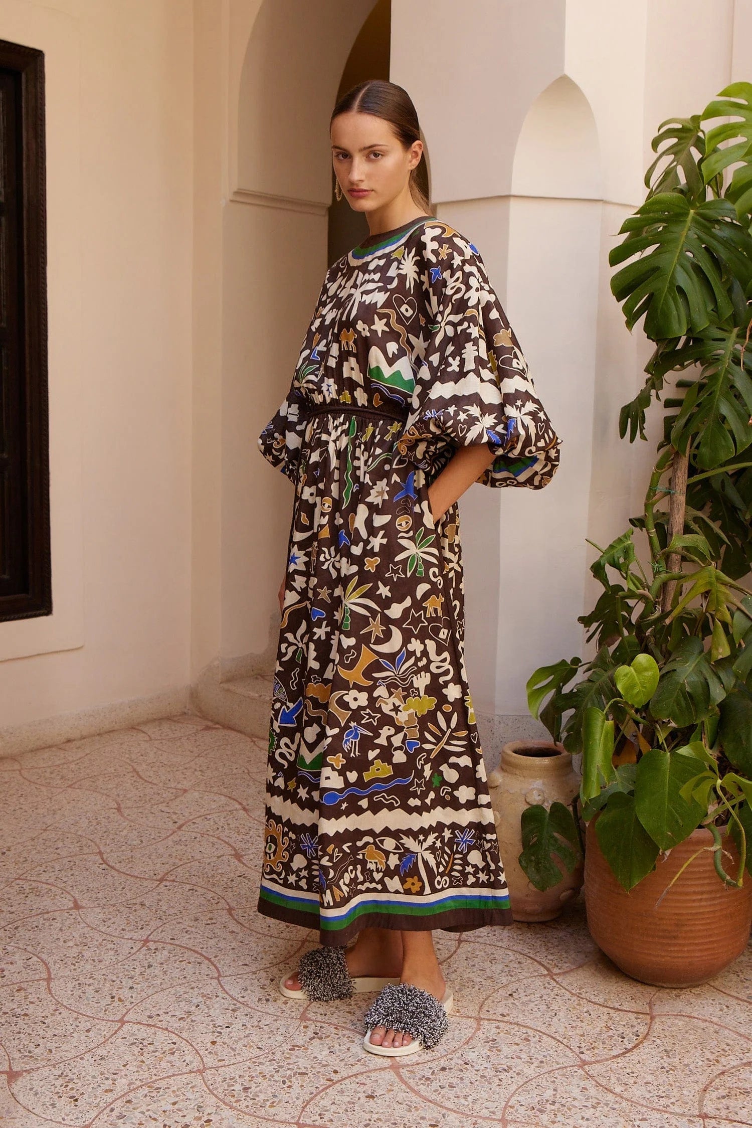Maroc Midi Dress Alemais