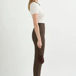 Thea Trousers in Chocolate Pinstripe Posse