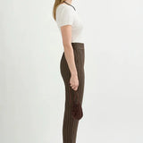 Thea Trousers in Chocolate Pinstripe Posse