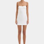 White mini dress with spaghetti straps by Sir at clothlifestyle 