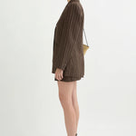 Leon Blazer in Chocolate Stripe Posse