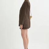 Leon Blazer in Chocolate Stripe Posse