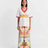 Lover V-Neck Tee in White