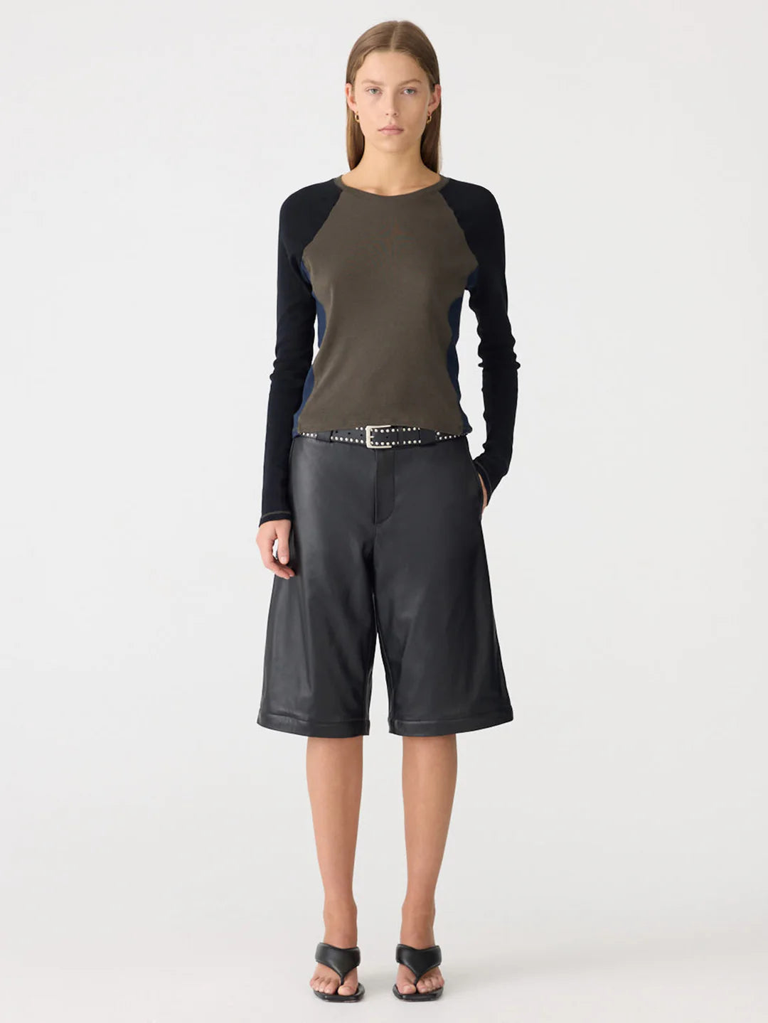 Panelled Rib L/S Baby T- Shirt BASSIKE