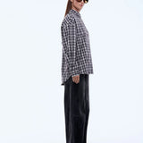 Gigi Check Shirt in Charcoal Ena Pelly