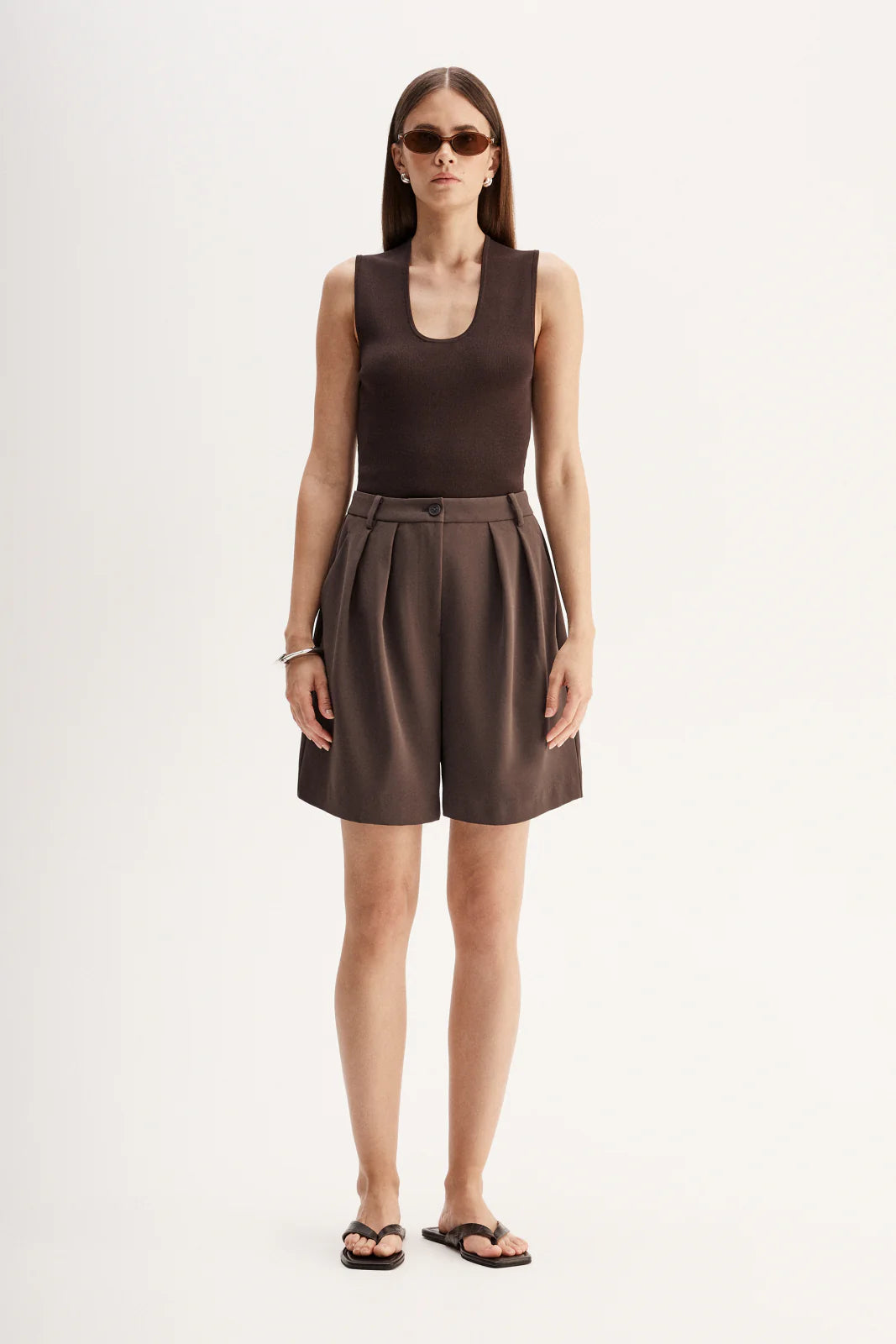 Hayes Knit Top in Chocolate Elka Collective