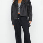 Davie Bomber in Washed Black Bec and Bridge