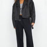 Davie Bomber in Washed Black Bec and Bridge
