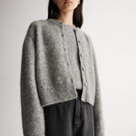 Abigail Knit Cardigan in Grey Marle Elka Collective