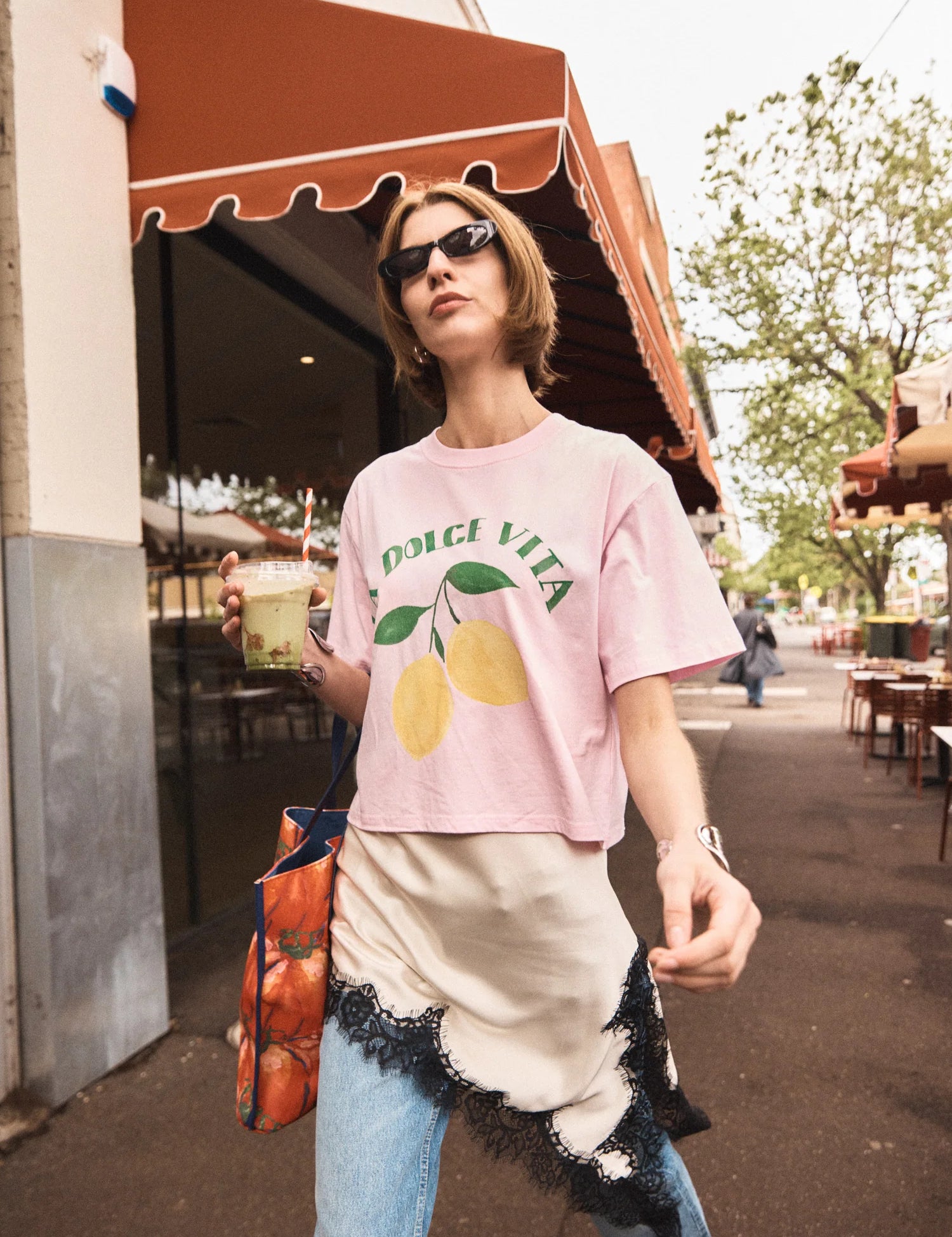 Lemon Dolce Vita Boxy Tee Maku