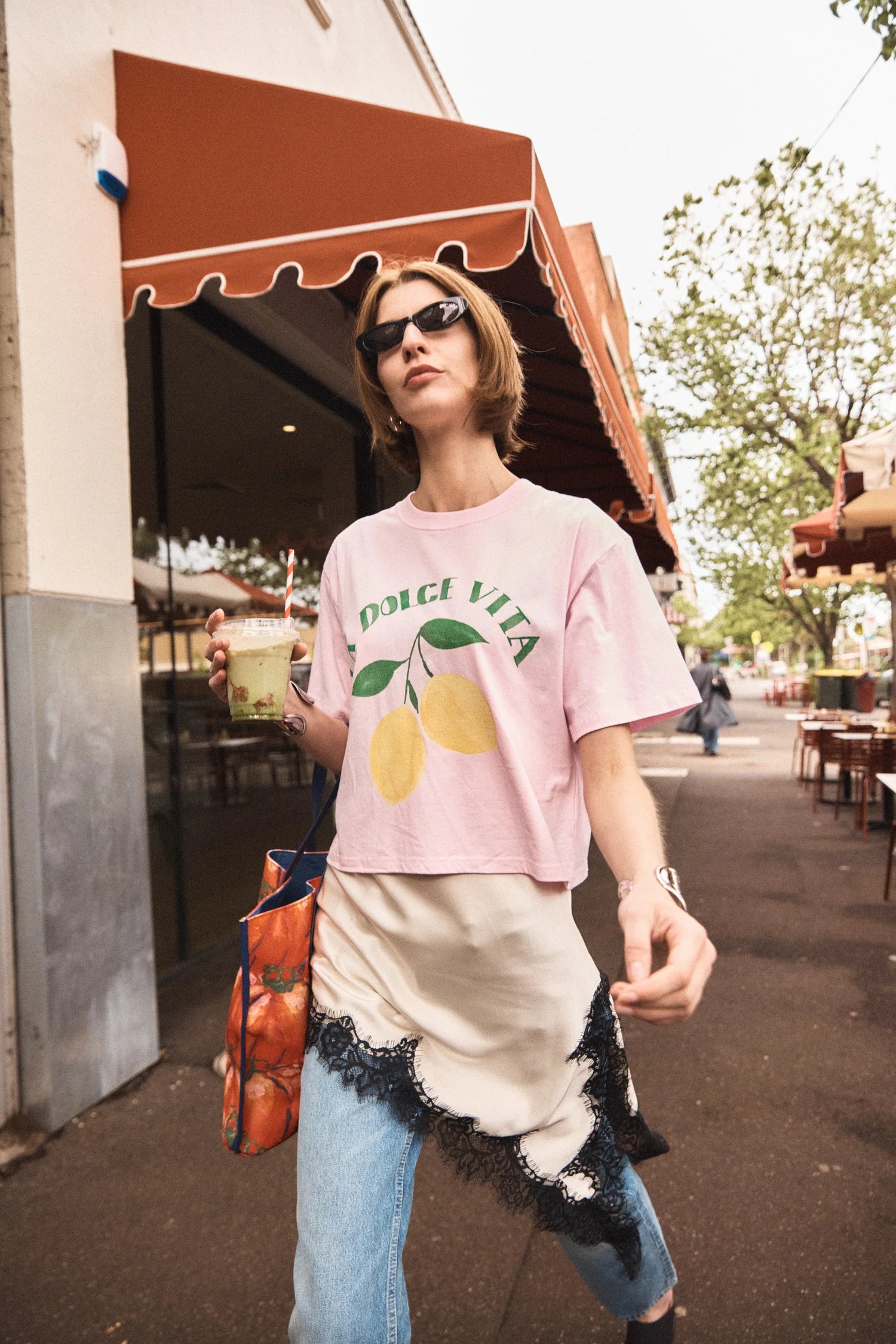 Lemon Dolce Vita Boxy Tee Maku