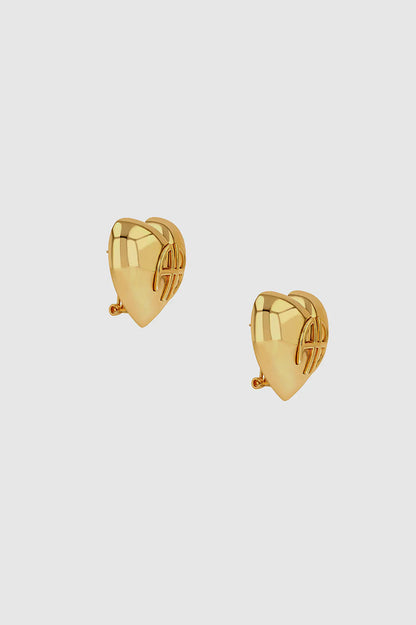 Heart earrings in gold