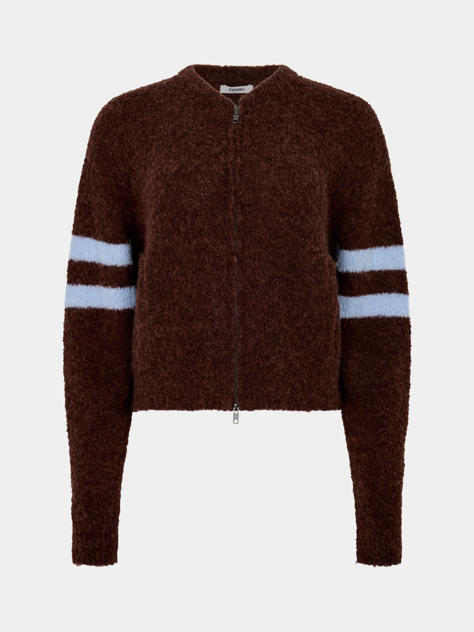 Wool Alpaca Zip Up Knit BASSIKE