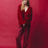 Pepa Cardigan in Burgundy Blanca