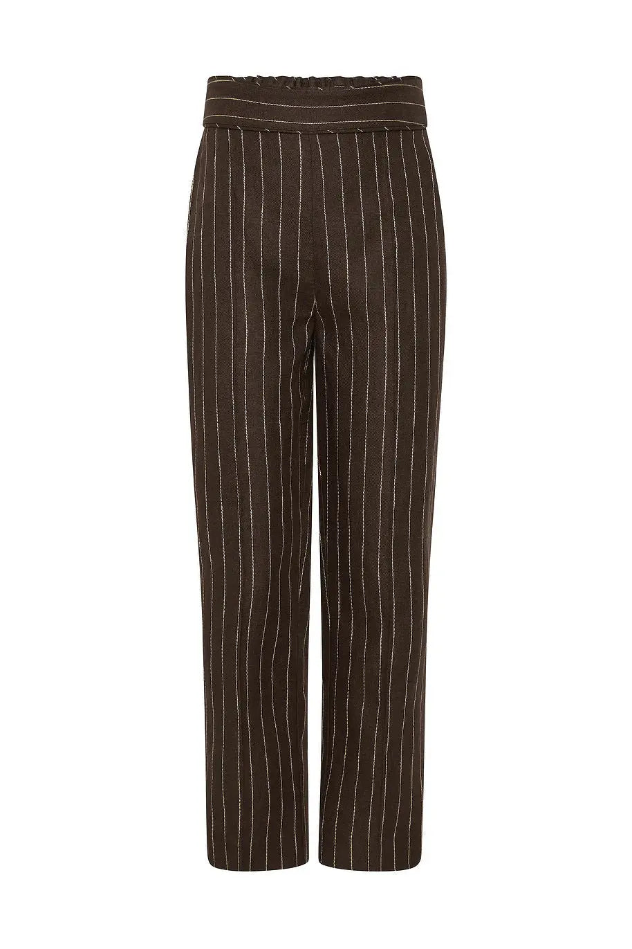 Thea Trousers in Chocolate Pinstripe Posse