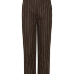 Thea Trousers in Chocolate Pinstripe Posse