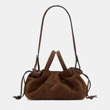 Brown Suede Mila Mini Tote