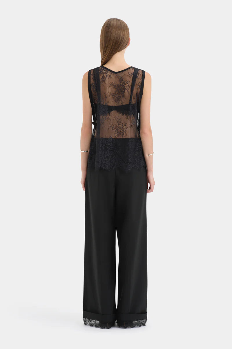 Ingrid Lace Top in Black Sir.