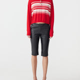 Fine Gauge Wool Cashmere Polo in Red BASSIKE