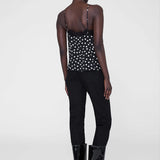 Amelie Camisole Black and White Dot