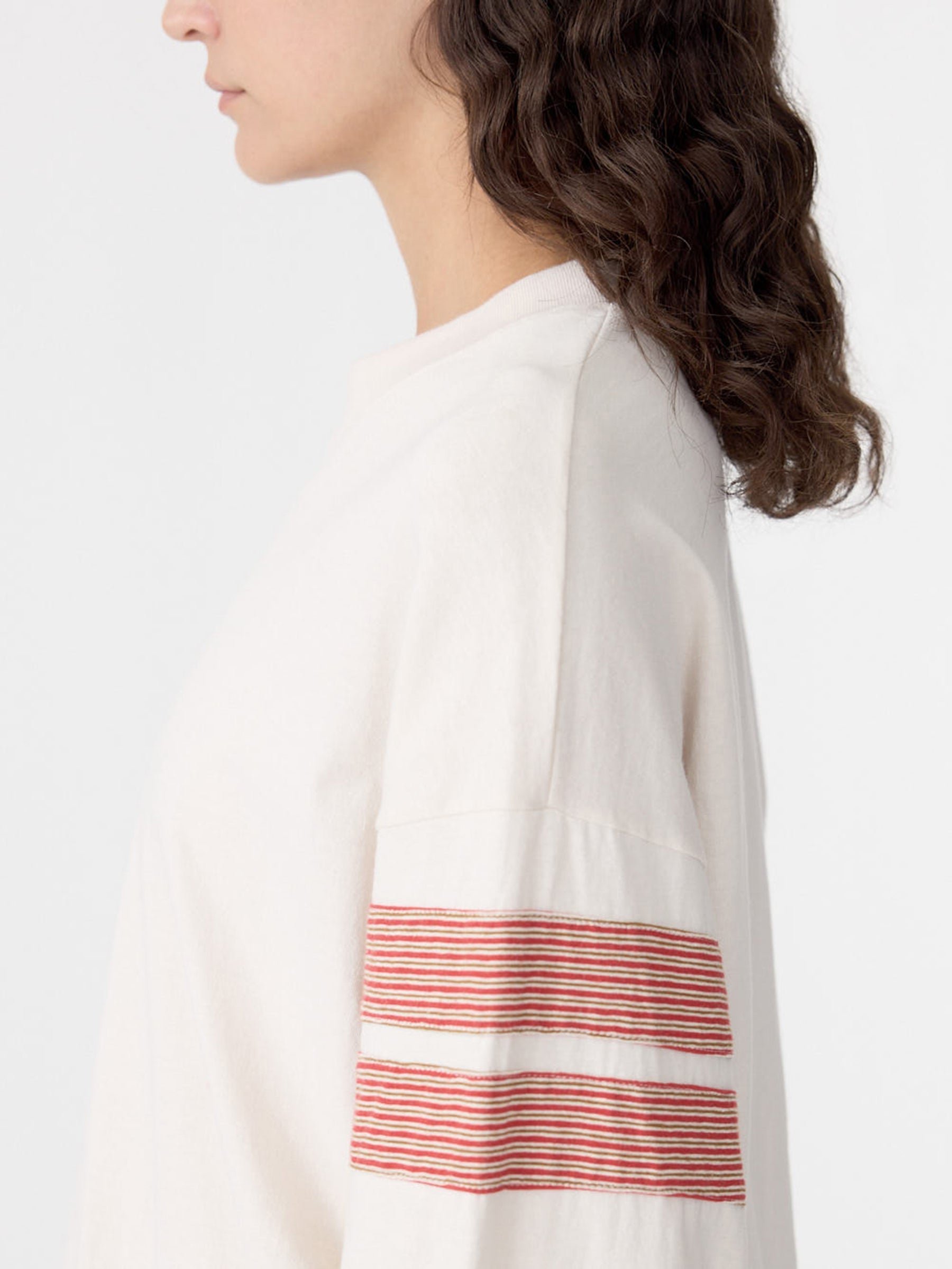 Boxy Rib Insert L/S T-Shirt BASSIKE