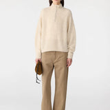 Wool Alpaca Zip up Knit
