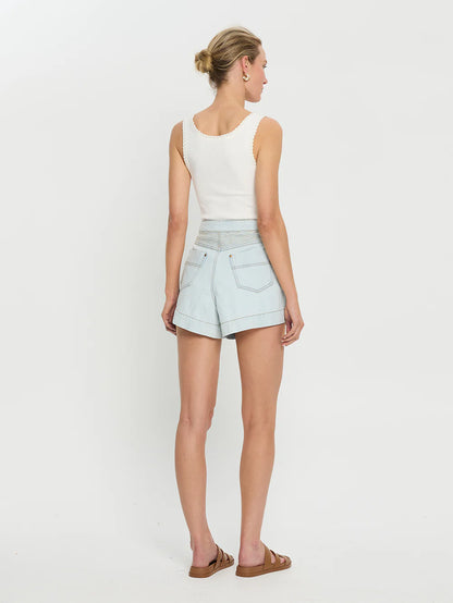 Celene Denim Short in Pale Indigo