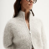 Arden Knit Cardigan in White Marle Elka Collective