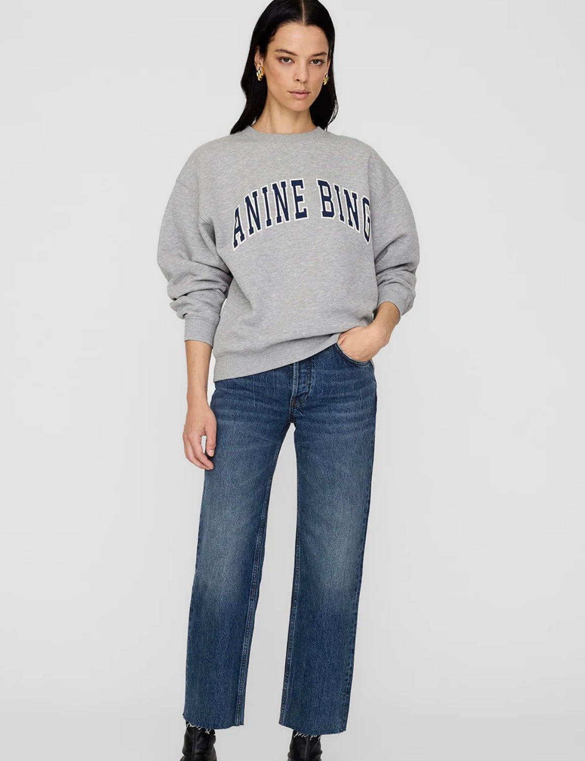 Spencer Sweatshirt in Heather Grey Anine Bing
